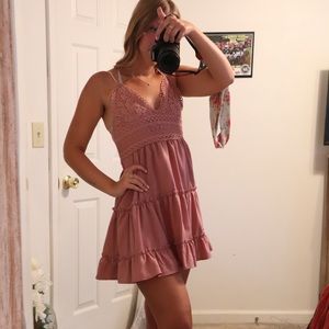 Flowy mauve dress